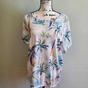CJ BANKS TROPICAL PRINT TOP